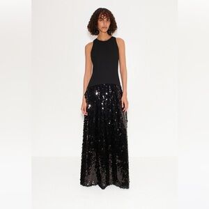 Simon Miller Memphis Crepe Sequin Dress in Black